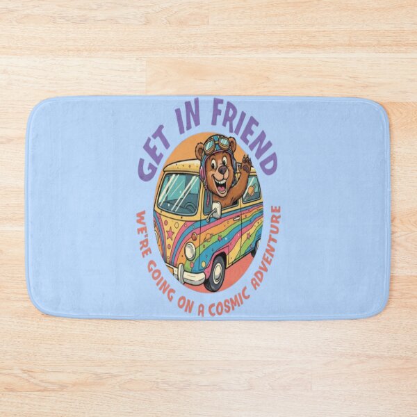 Item preview, Cosmic Adventure Bear Retro Van | Hippie Road Trip designed and sold by creativerooney.