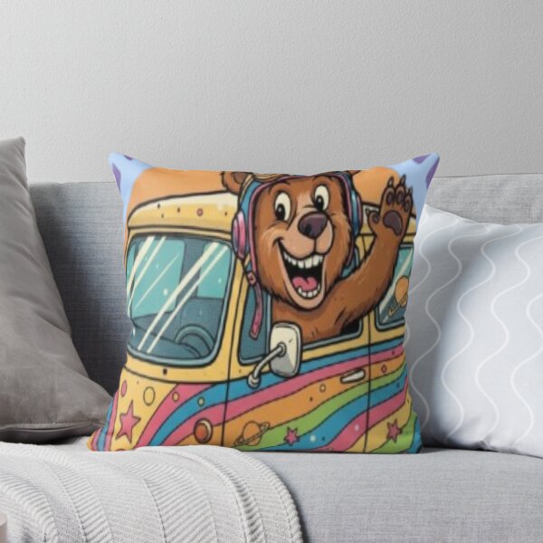 Item preview, Cosmic Adventure Bear Retro Van | Hippie Road Trip designed and sold by creativerooney.
