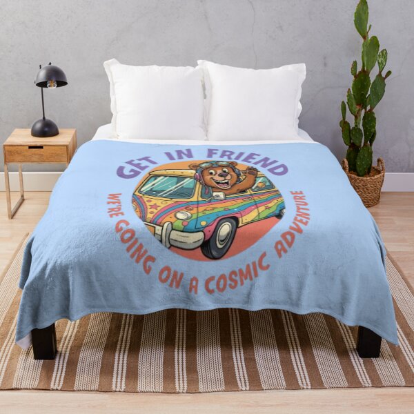 Item preview, Cosmic Adventure Bear Retro Van | Hippie Road Trip designed and sold by creativerooney.