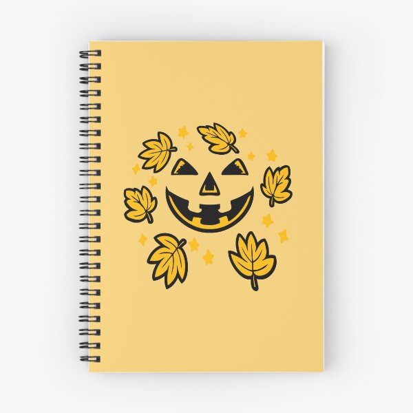 Item preview, Smiling Pumpkin Face Surrounded by Glowing Autumn Leaves Stars designed and sold by shirt-o-mat.