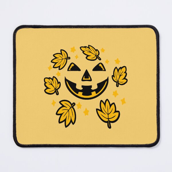 Item preview, Smiling Pumpkin Face Surrounded by Glowing Autumn Leaves Stars designed and sold by shirt-o-mat.