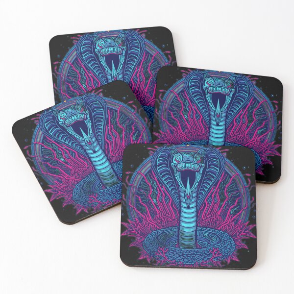 Item preview, Cyberpunk Cobra | Neon Blue and Pink Serpent Art for Modern Style Lovers designed and sold by Naturalite19.