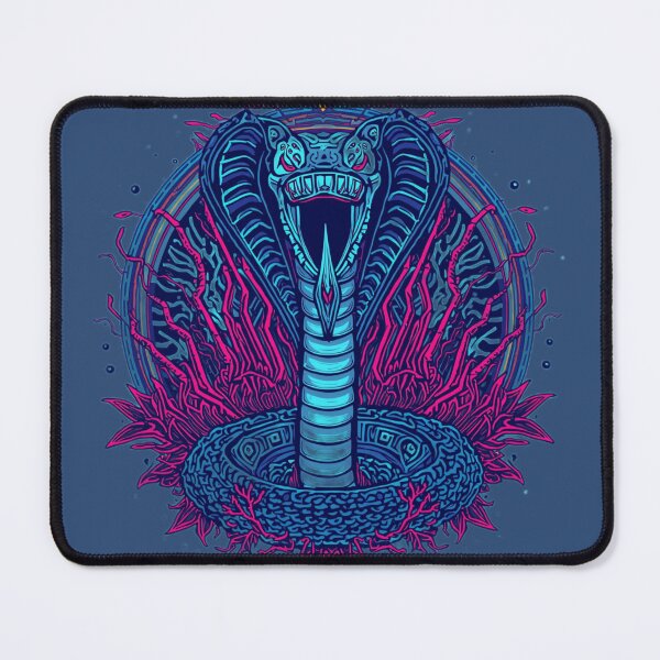 Item preview, Cyberpunk Cobra | Neon Blue and Pink Serpent Art for Modern Style Lovers designed and sold by Naturalite19.