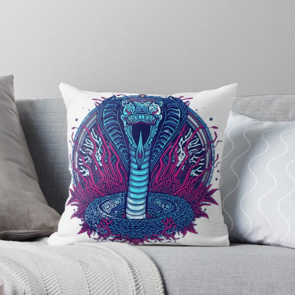 Item preview, Cyberpunk Cobra | Neon Blue and Pink Serpent Art for Modern Style Lovers designed and sold by Naturalite19.