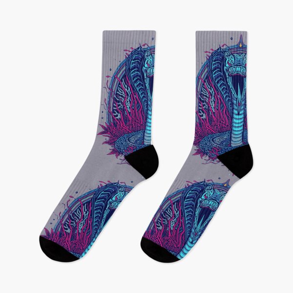 Item preview, Cyberpunk Cobra | Neon Blue and Pink Serpent Art for Modern Style Lovers designed and sold by Naturalite19.