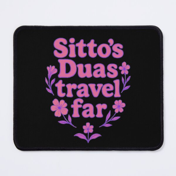 Item preview, Sitto’s Duas Travel Far ( fuchsia ) – Islamic Floral Quote Design designed and sold by D-Islamic.