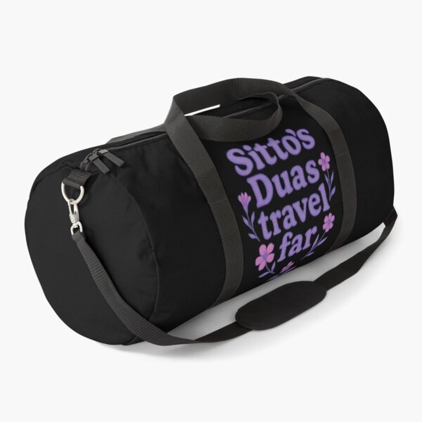 Item preview, Sitto’s Duas Travel Far ( dark purple ) – Islamic Floral Quote Design designed and sold by D-Islamic.