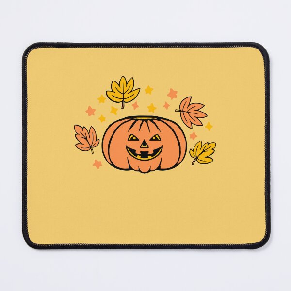 Item preview, Smiling Pumpkin Face Surrounded by Glowing Autumn Leaves Stars designed and sold by shirt-o-mat.