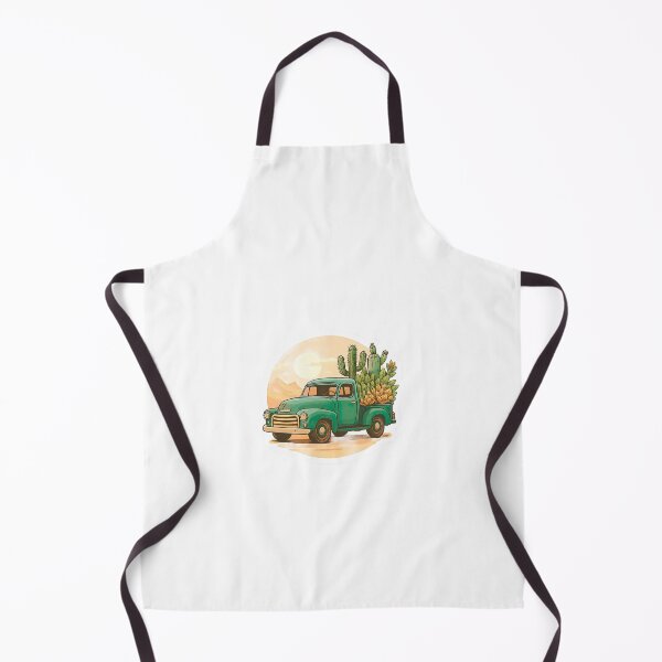 Item preview, Desert Haul: Vintage Green Truck with Succulents designed and sold by ArteeInnovation.