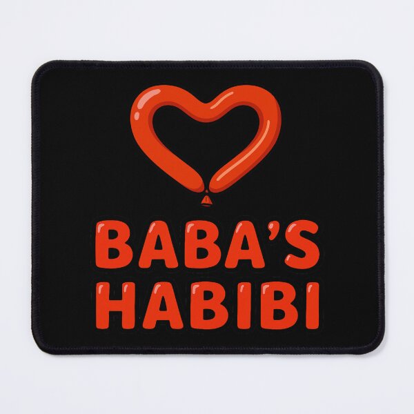 Item preview, Baba's Habibi – Cute Arabic Love Balloon Typography designed and sold by D-Islamic.