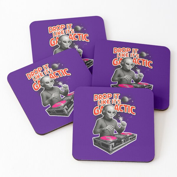 Item preview, Galactic Alien DJ – Drop The Beat Space Party Shirt designed and sold by averagejoekster.