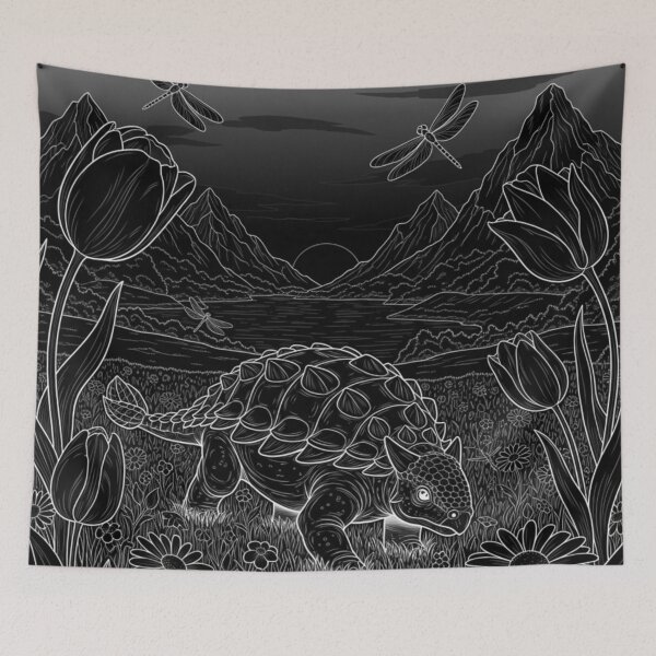 Item preview, Ankylosaurus - dinosaur in a meadow - inverted designed and sold by Dali RB.