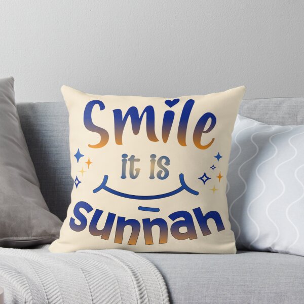 Item preview, Smile, It’s Sunnah ( blue ) – Islamic Positivity Design designed and sold by D-Islamic.