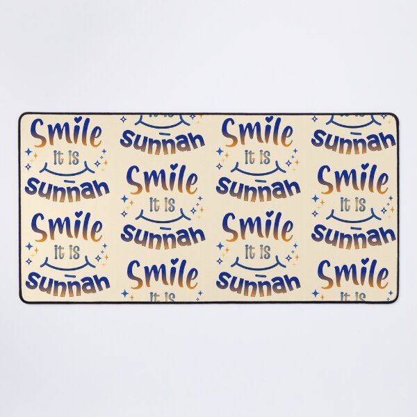 Item preview, Smile, It’s Sunnah ( blue ) – Islamic Positivity Design designed and sold by D-Islamic.
