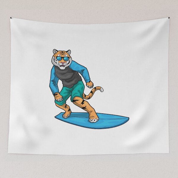 Item preview, Tiger Surfing Surfboard Summer designed and sold by Snabdesign84.