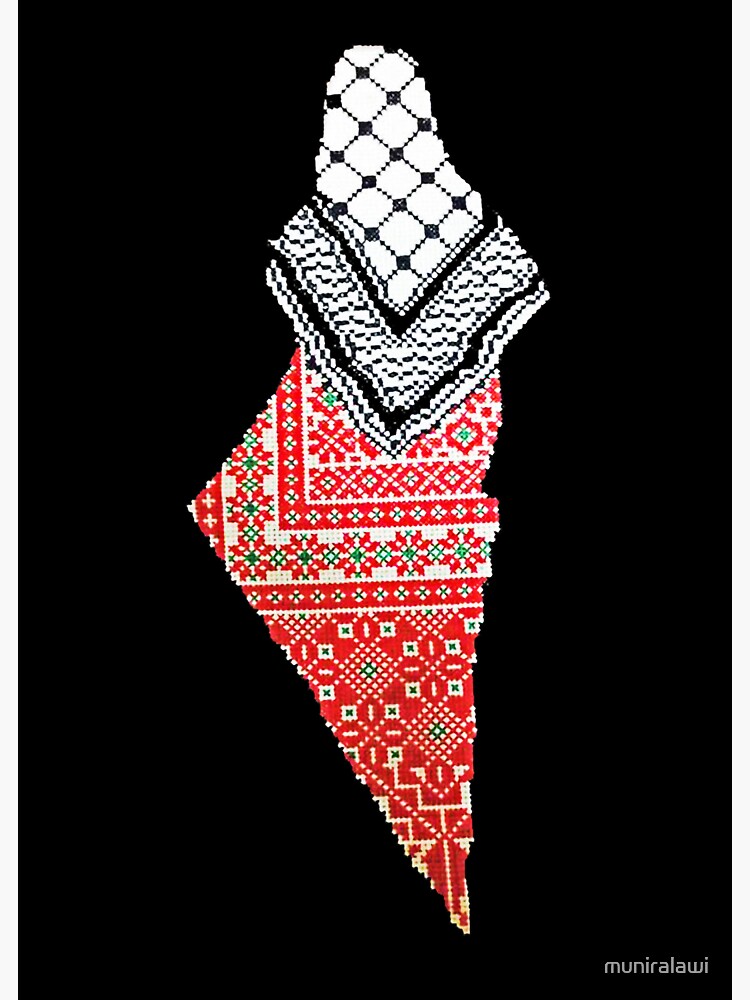 "Embroidery Palestinian Map" Sticker For Sale By Muniralawi | Redbubble