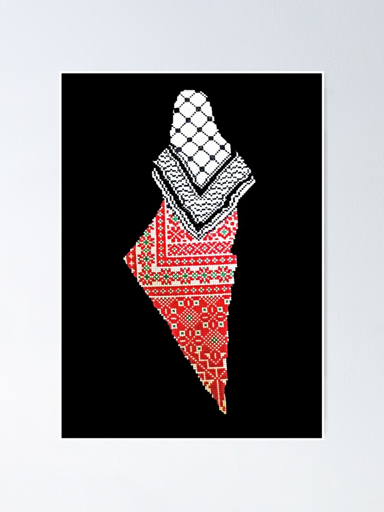 "Embroidery Palestinian Map" Poster For Sale By Muniralawi | Redbubble