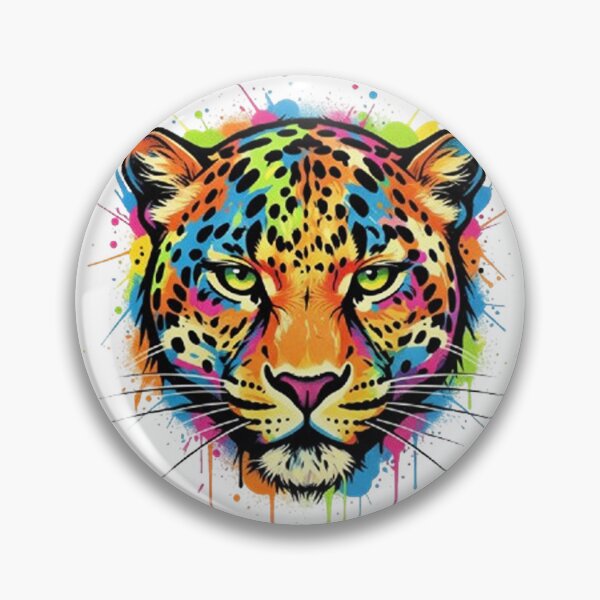 Item preview, Graffiti Leopard Splashed In Neon Colors With Texture designed and sold by Kony83.
