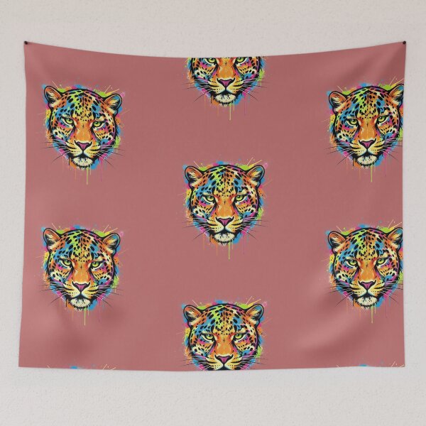 Item preview, Graffiti Leopard Splashed In Neon Colors With Texture designed and sold by Kony83.