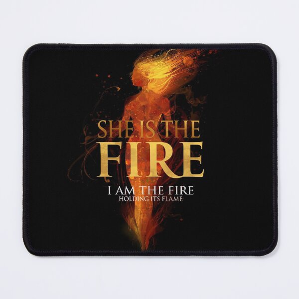 Item preview, She Is the Fire I Am the Fire Holding Its Flame - Spiritual Minimalist Quote T-Shirt Design designed and sold by Mythic Tide.