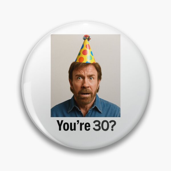 Artikelvorschau, Chuck Norris Du bist 30? Lustiger Geburtstagsstreich Meme Wortspiel entworfen und verkauft von CheeseBlueprint.