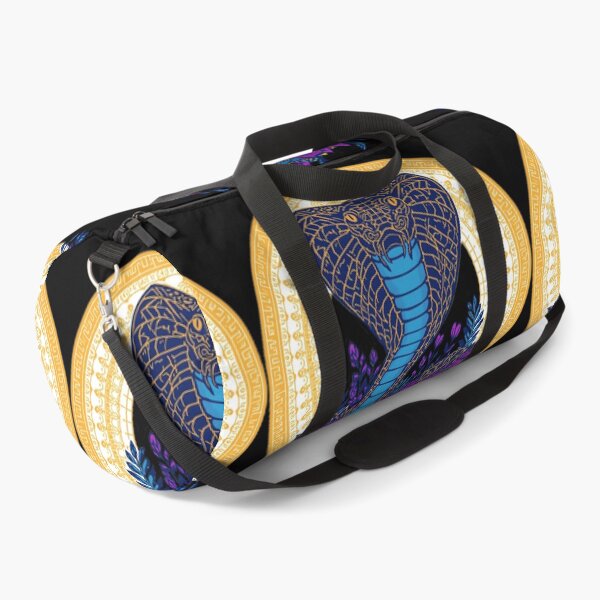 Item preview, Modern Neon Cobra | Dark Blue Serpent with Yellow Lines and Purple Flowers designed and sold by Naturalite19.