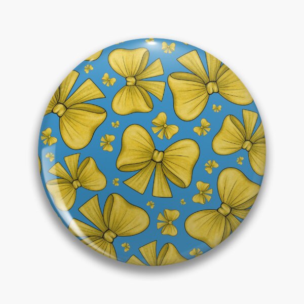 Item preview, Patrón de lazos amarillos sobre fondo azul. designed and sold by Cherevan.