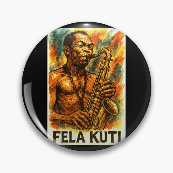 Artikelvorschau, Fela Kuti Afrobeat Saxophon-Legende entworfen und verkauft von Sarcastic designs.