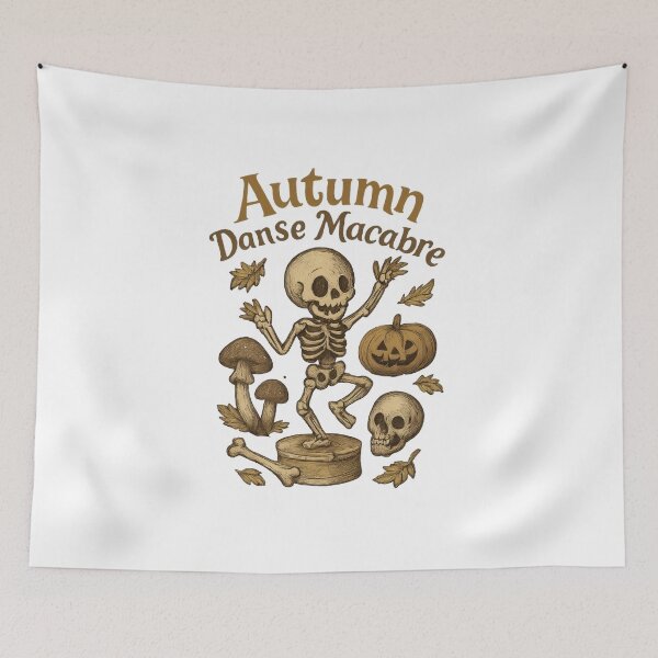 Item preview, Autumn Danse Macabre Skeleton Shirt | Vintage Halloween Dance Design | Creepy Cute Fall Aesthetic designed and sold by FUIRY .