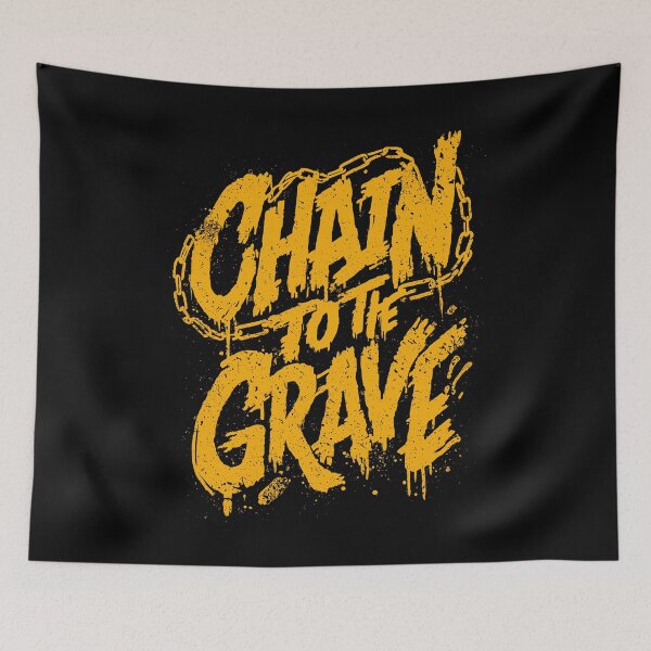 Item preview, CHAIN TO THE GRAVE – Skeleton Fixed Gear Rider | Street Punk Cycling Art designed and sold by Absyntart.