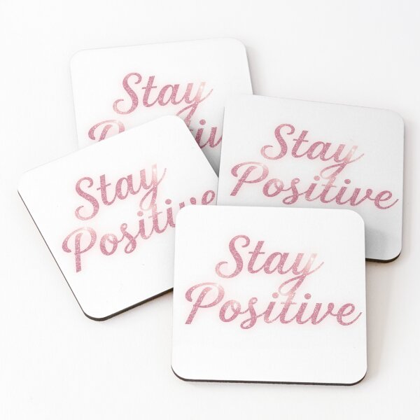 Item preview, ​Sparkly Pink Calligraphy: Stay Positive Motivation designed and sold by Kitty Kat.