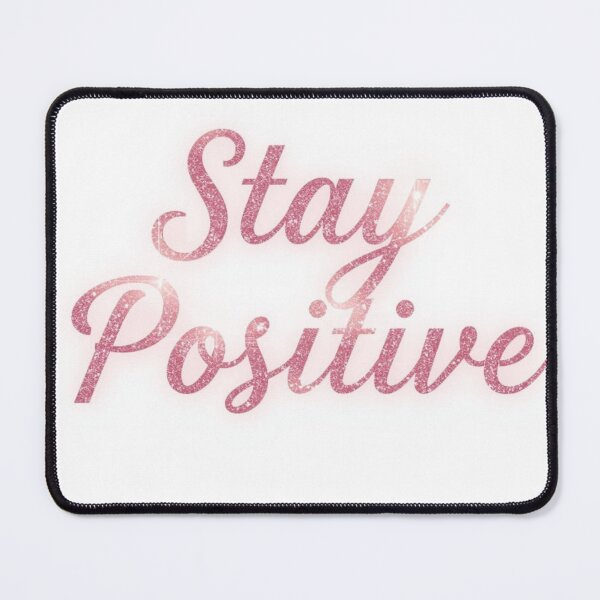 Item preview, Sparkly Pink Calligraphy: Stay Positive Motivation designed and sold by Kitty Kat.