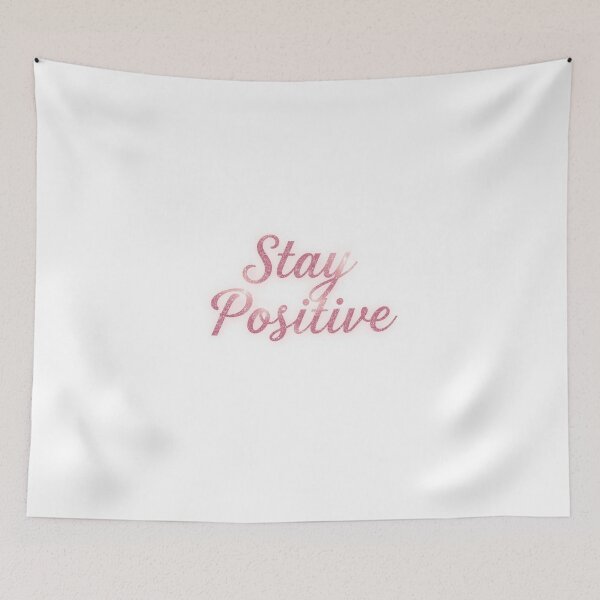 Item preview, ​Sparkly Pink Calligraphy: Stay Positive Motivation designed and sold by Kitty Kat.