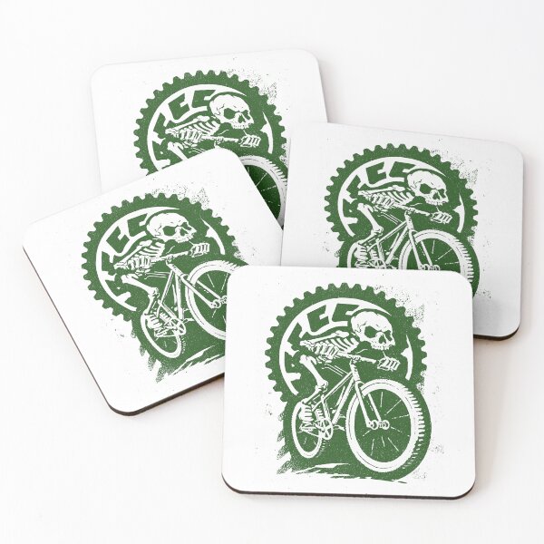 Item preview, CHAIN TO THE GRAVE – Skeleton Fixed Gear Rider | Street Punk Cycling Art designed and sold by Absyntart.