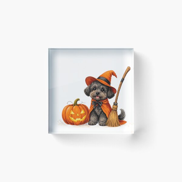 Item preview, Adorable Schnoodle Witch Dog Halloween designed and sold by Kedspicedesign.