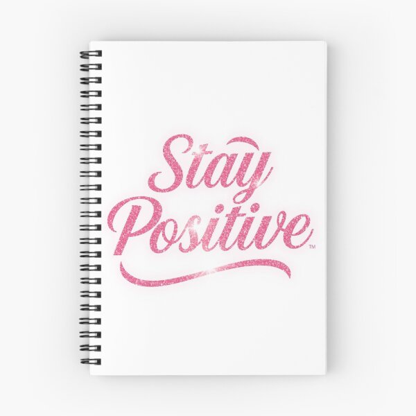 Item preview, Glittering Pink Script: Stay Positive Mantra designed and sold by Kitty Kat.