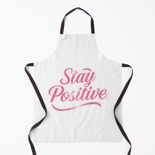 Item preview, Glittering Pink Script: Stay Positive Mantra designed and sold by Kitty Kat.