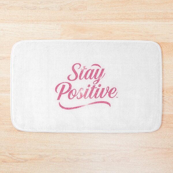 Item preview, Glittering Pink Script: Stay Positive Mantra designed and sold by Kitty Kat.