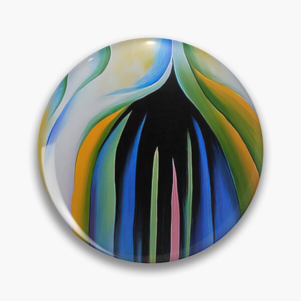 Item preview, Gray Line With Black, Blue, And Yellow By Georgia O'keeffe designed and sold by LOIKAMT.