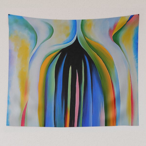 Item preview, Gray Line With Black, Blue, And Yellow By Georgia O'keeffe designed and sold by LOIKAMT.