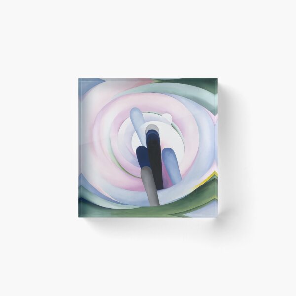 Item preview, Grey Blue And Black, Pink Circle By Georgia O'keeffe designed and sold by LOIKAMT.