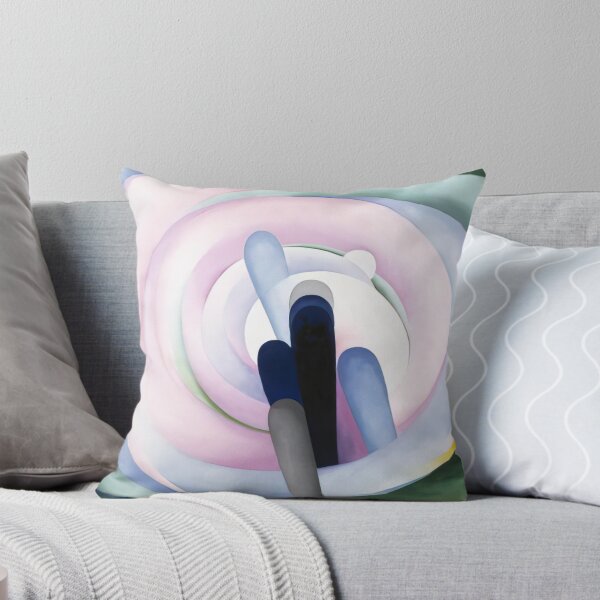 Item preview, Grey Blue And Black, Pink Circle By Georgia O'keeffe designed and sold by LOIKAMT.