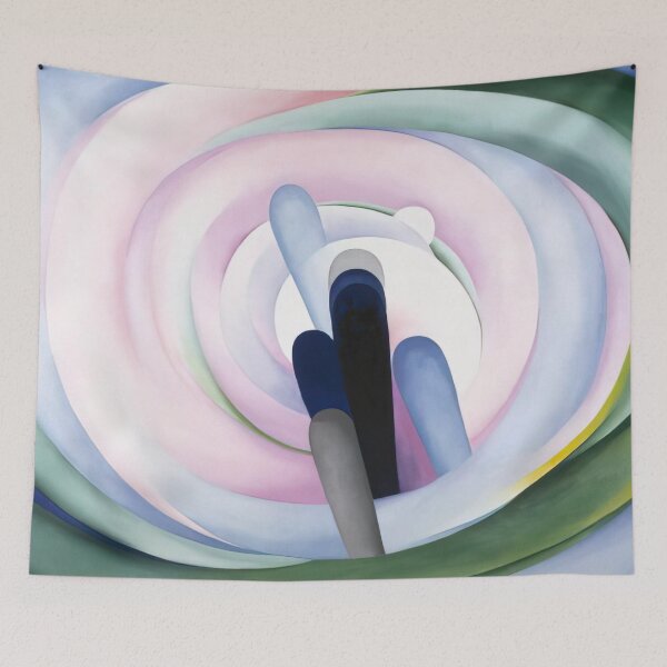 Item preview, Grey Blue And Black, Pink Circle By Georgia O'keeffe designed and sold by LOIKAMT.