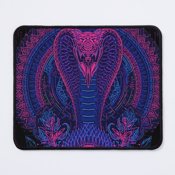 Item preview, Cyberpunk Cobra Attack | Dark Blue and Neon Pink Serpent in Futuristic Style designed and sold by Naturalite19.