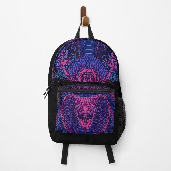 Item preview, Cyberpunk Cobra Attack | Dark Blue and Neon Pink Serpent in Futuristic Style designed and sold by Naturalite19.