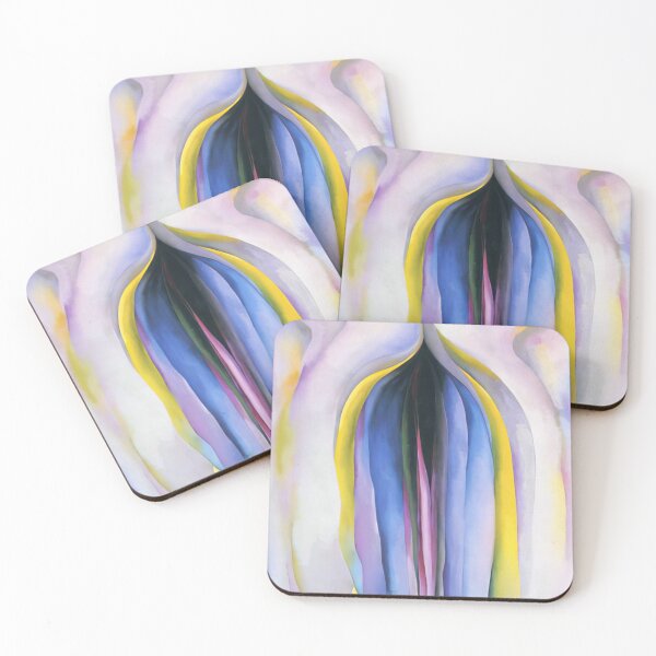 Item preview, Grey Line With Black, Blue And Yellow By Georgia O'keeffe designed and sold by LOIKAMT.