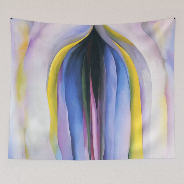 Item preview, Grey Line With Black, Blue And Yellow By Georgia O'keeffe designed and sold by LOIKAMT.