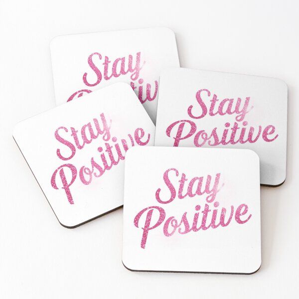 Item preview, Fuchsia Glitter Art: Stay Positive designed and sold by Kitty Kat.