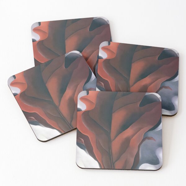 Item preview, Large Dark Red Leaves On White By Georgia O'keeffe designed and sold by LOIKAMT.