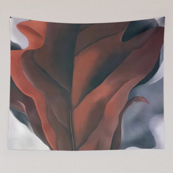 Item preview, Large Dark Red Leaves On White By Georgia O'keeffe designed and sold by LOIKAMT.